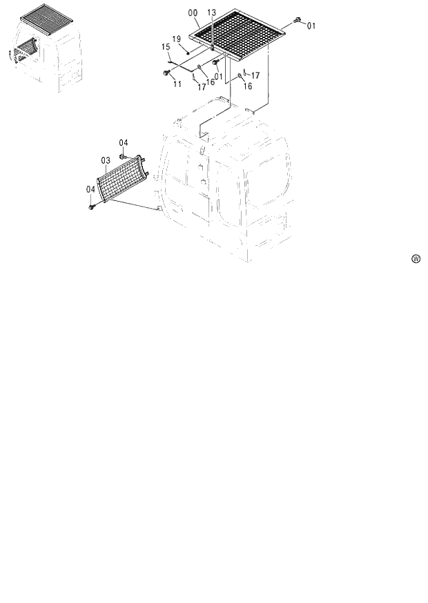 Схема запчастей Hitachi ZX120-E - 158_CAB (8)(HG Type) K (060001-). 01 UPPERSTRUCTURE