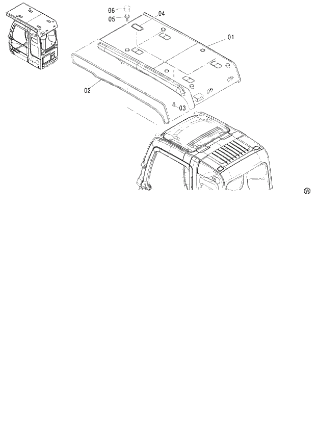 Схема запчастей Hitachi ZX130H - 159_CAB (8)(OPG) 130 (060001-). 01 UPPERSTRUCTURE