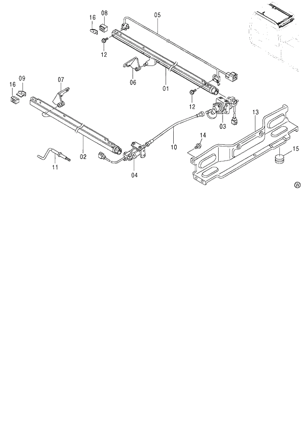 Схема запчастей Hitachi ZX130H - 166_POWER WINDOW (060001-). 01 UPPERSTRUCTURE