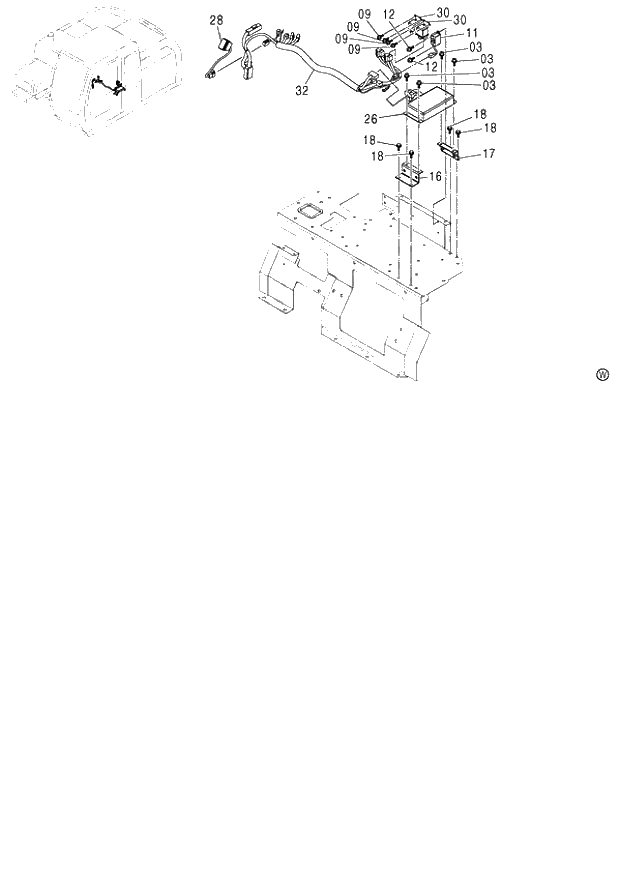 Схема запчастей Hitachi ZX130 - 167_POWER WINDOW PARTS (060001-). 01 UPPERSTRUCTURE