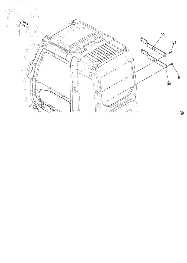 Схема запчастей Hitachi ZX120-E - 172_BRACKET FOR FIRE EXTINGUISHERS 130 (060001-). 01 UPPERSTRUCTURE