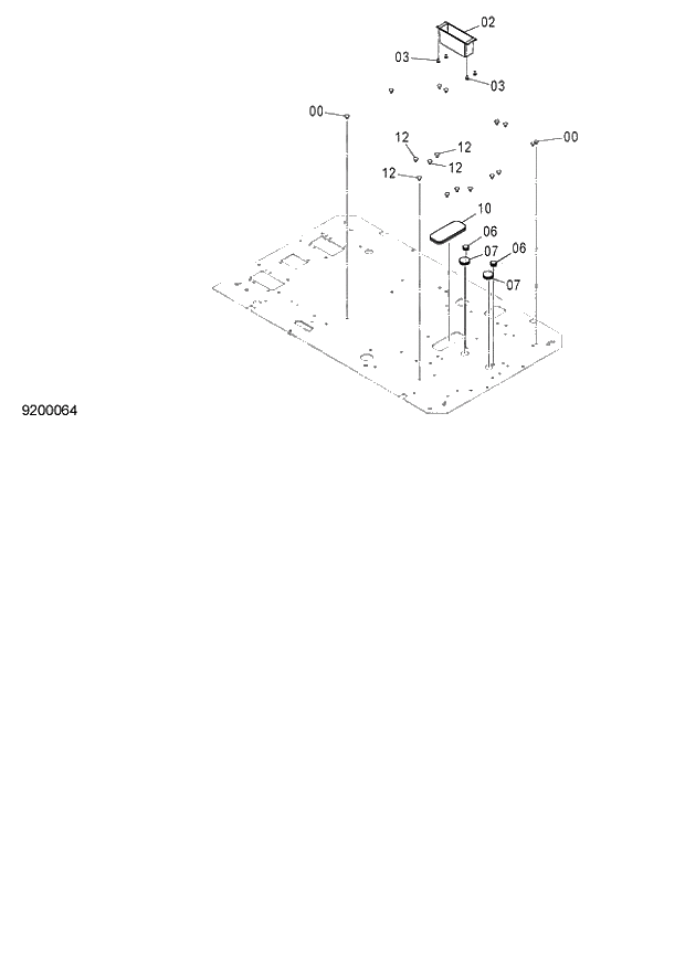 Схема запчастей Hitachi ZX130H - 174_FLOOR PARTS (HEATER LESS) (060001-). 01 UPPERSTRUCTURE