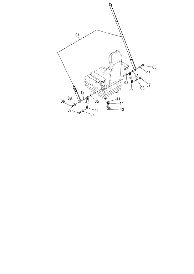 Схема запчастей Hitachi ZX120-E - 177_SUSPENSION SEAT (CLOTH) (060001-). 01 UPPERSTRUCTURE