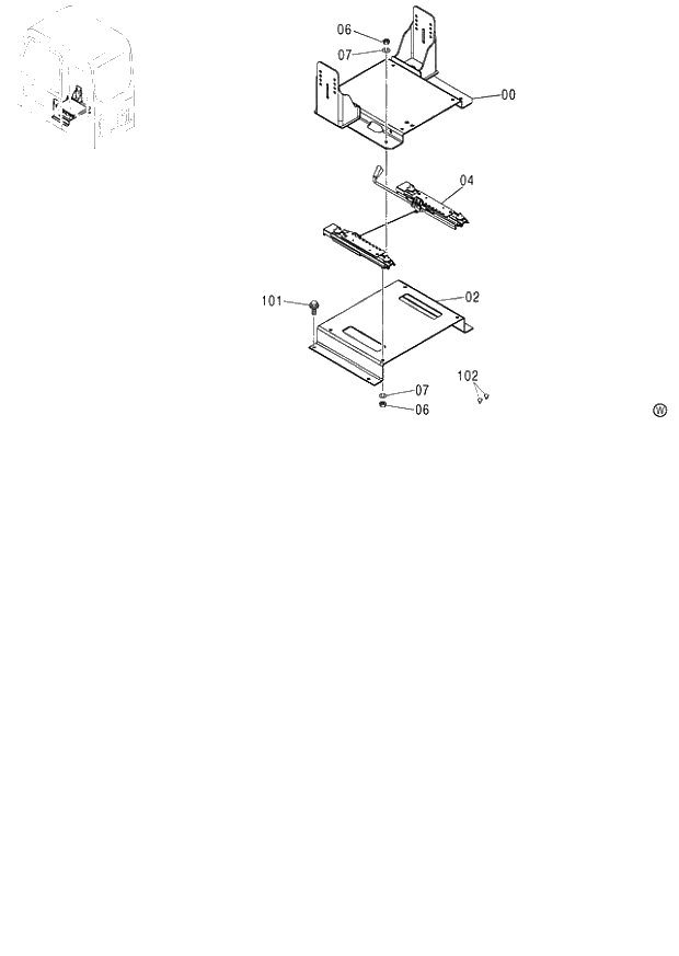 Схема запчастей Hitachi ZX130LCN - 187_SEAT STAND (SUSPENSION) NA (060001-). 01 UPPERSTRUCTURE