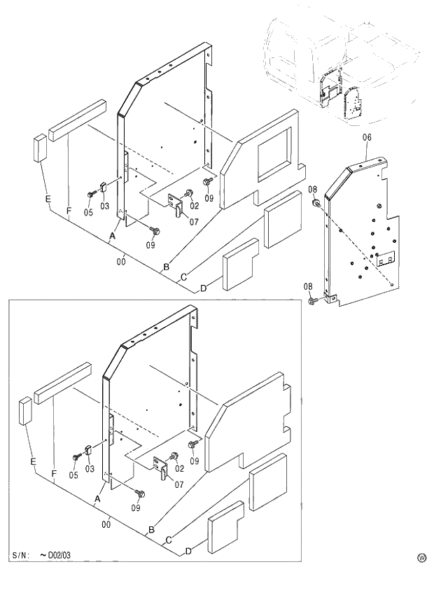 Схема запчастей Hitachi ZX120-E - 188_COVER (1) (060001-). 01 UPPERSTRUCTURE