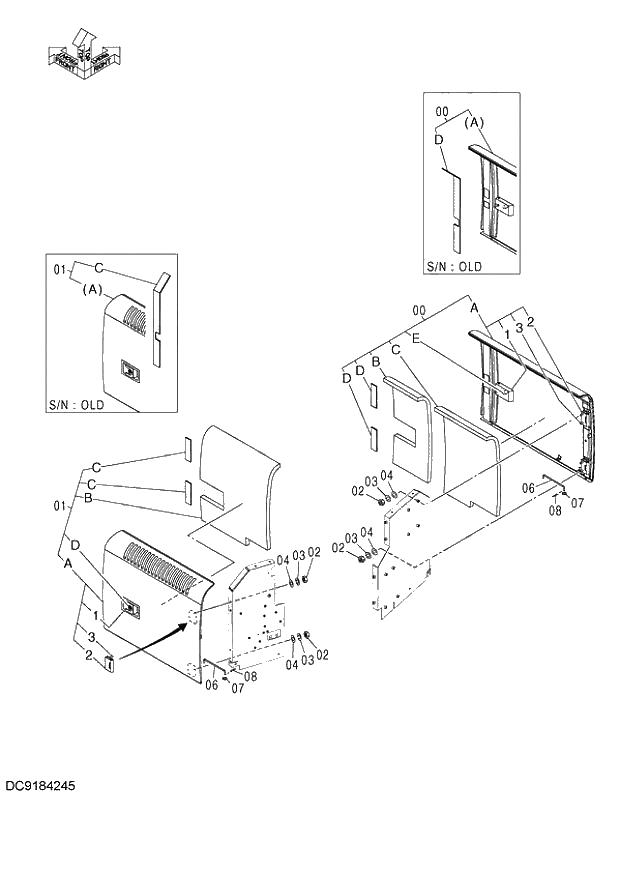 Схема запчастей Hitachi ZX130 - 189_COVER (2) (060001-). 01 UPPERSTRUCTURE