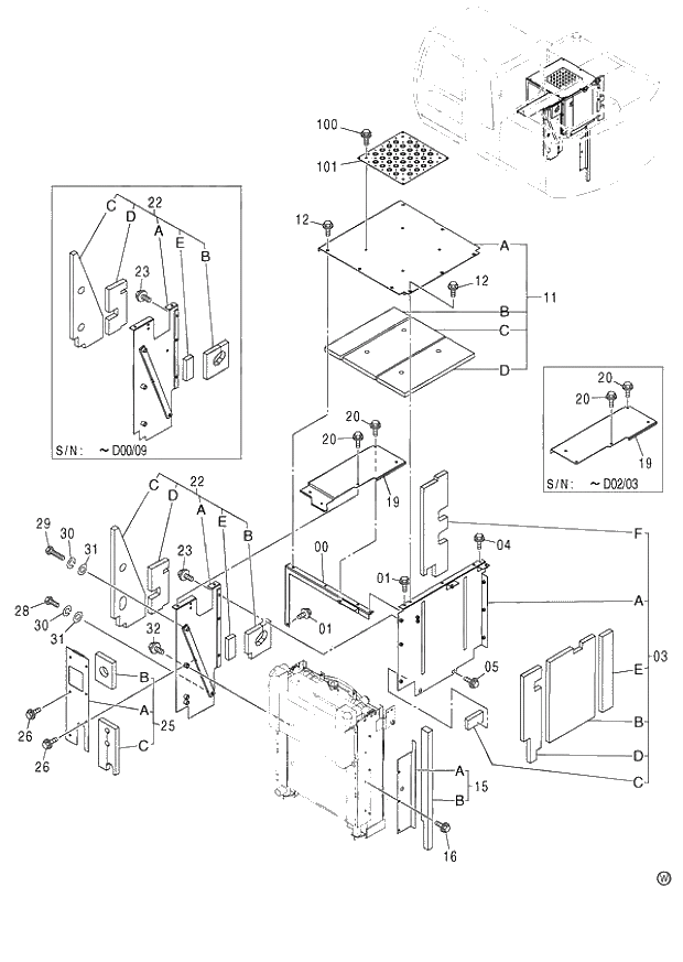 Схема запчастей Hitachi ZX130H - 191_COVER (4) 120,H,K (060001-). 01 UPPERSTRUCTURE