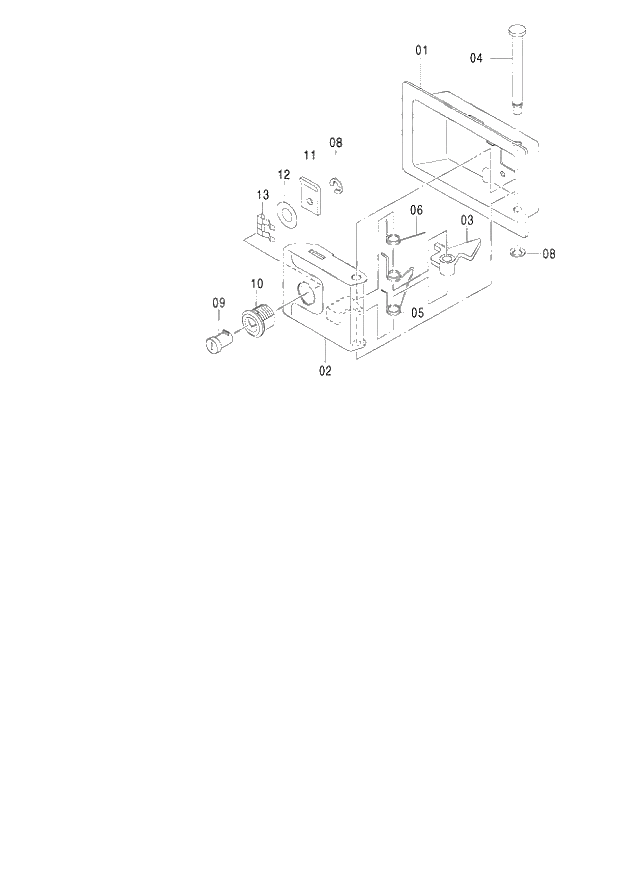 Схема запчастей Hitachi ZX130 - 198_DOOR LOCK (2) (060001-). 01 UPPERSTRUCTURE