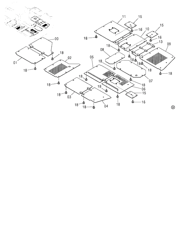 Схема запчастей Hitachi ZX130H - 203_UNDER COVER (HG Type) K (060001-). 01 UPPERSTRUCTURE