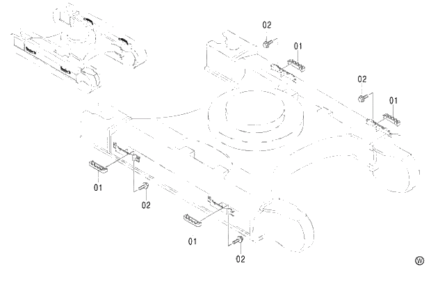 Схема запчастей Hitachi ZX480MTH - 001 ADDITIONAL STEP 460 (050001-). 02 UNDERCARRIAGE