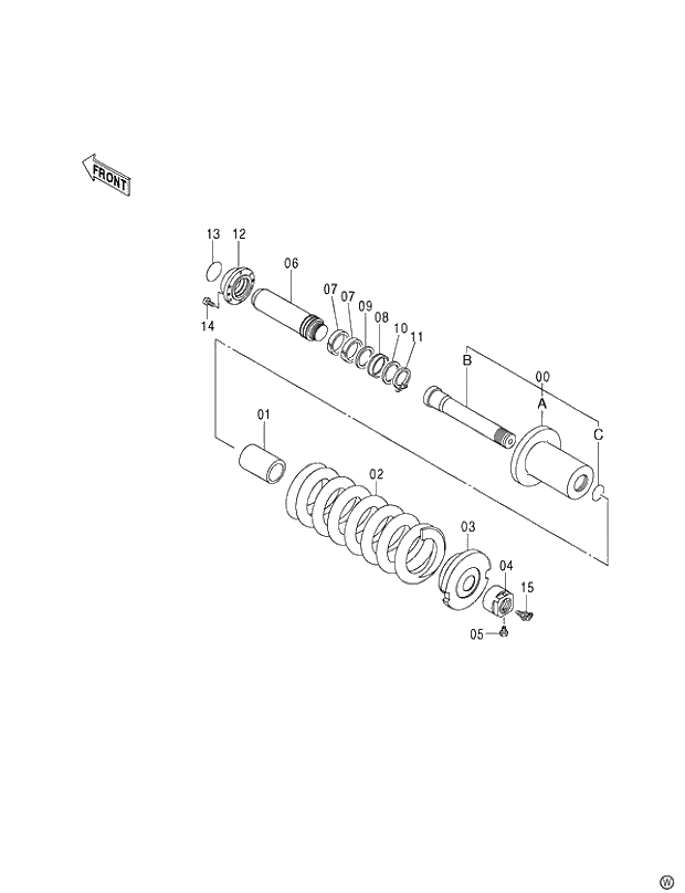 Схема запчастей Hitachi ZX450LCH - 002 ADJUSTER (MT TRACK) (010001-). 02 UNDERCARRIAGE