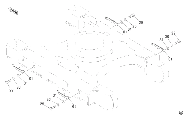 Схема запчастей Hitachi ZX450 - 028 TRACK SIDE STEP 450 (010001-). 02 UNDERCARRIAGE