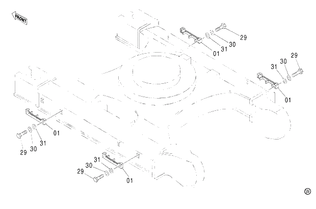 Схема запчастей Hitachi ZX480MTH - 030 TRACK SIDE STEP H (010001-). 02 UNDERCARRIAGE