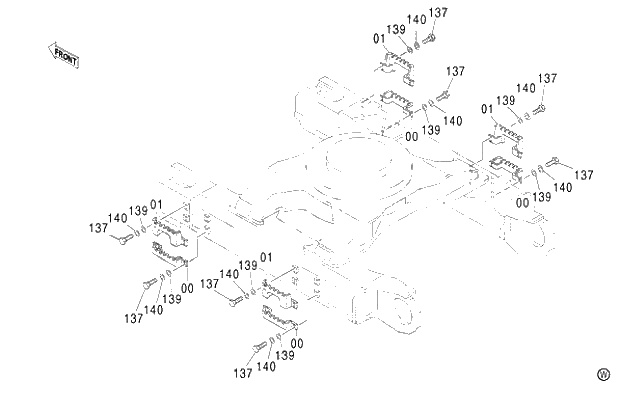 Схема запчастей Hitachi ZX460LCH - 031 TRACK SIDE STEP MT (010001-). 02 UNDERCARRIAGE