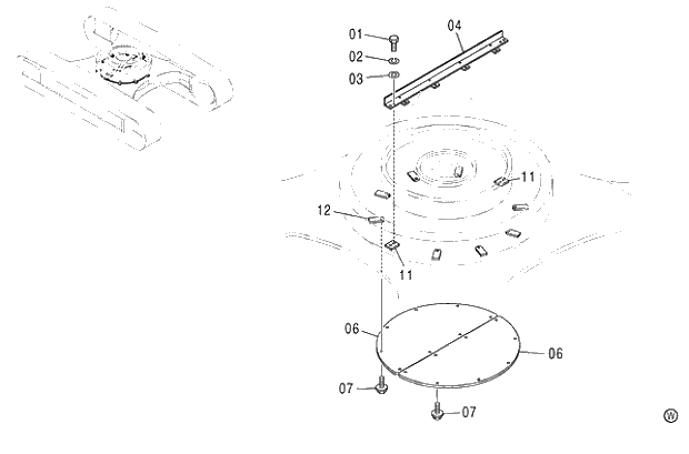 Схема запчастей Hitachi ZX480MT - 033 TRACK UNDER COVER 460 (050001-). 02 UNDERCARRIAGE