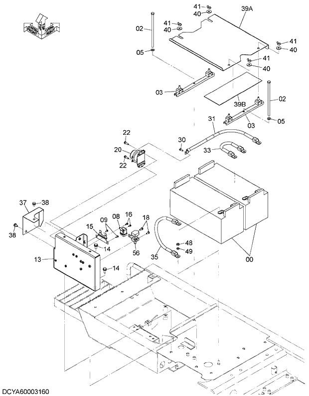 Схема запчастей Hitachi ZX470R-5G - 001 ELECTRIC PARTS (1) 09 ELECTRIC SYSTEM