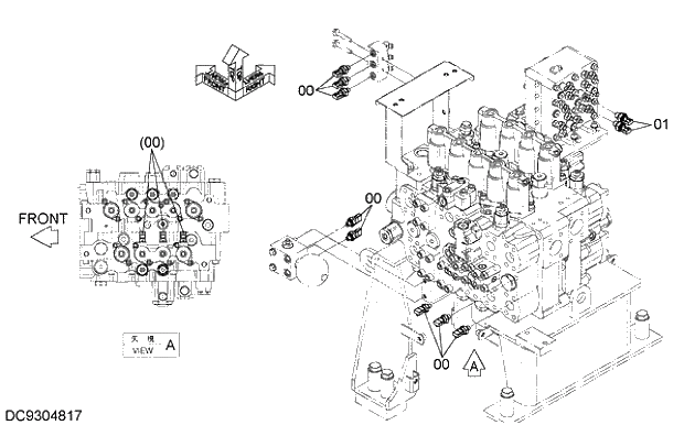 Схема запчастей Hitachi ZX470LC-5G - 003 ELECTRIC PARTS (3) 09 ELECTRIC SYSTEM