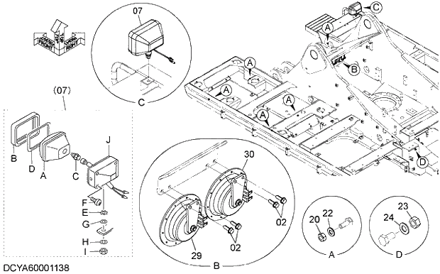 Схема запчастей Hitachi ZX470R-5G - 004 ELECTRIC PARTS (4) 09 ELECTRIC SYSTEM