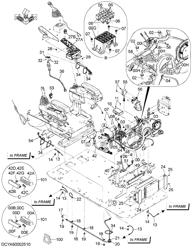 Схема запчастей Hitachi ZX470LCH-5G - 007 ELECTRIC PARTS (7-1) 09 ELECTRIC SYSTEM