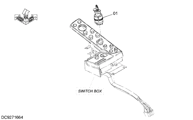 Схема запчастей Hitachi ZX470R-5G - 009 START SWITCH 09 ELECTRIC SYSTEM