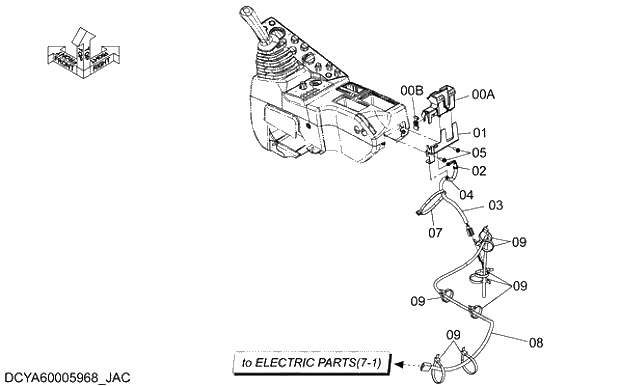 Схема запчастей Hitachi ZX470R-5G - 026 AUX PARTS 09 ELECTRIC SYSTEM