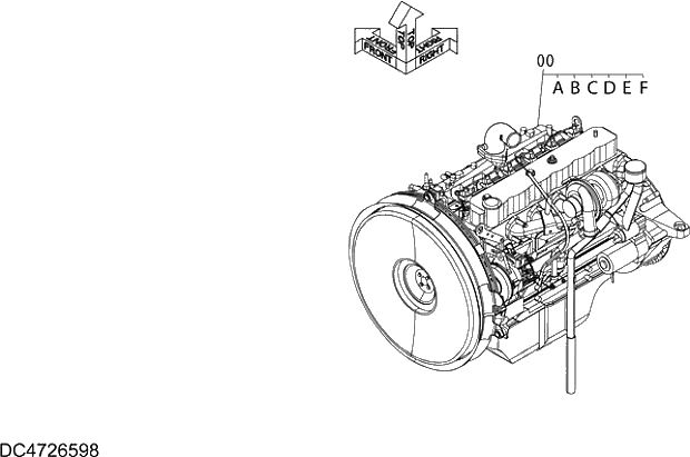 Схема запчастей Hitachi ZX250LCH-5G - 001 ENGINE. 02 ENGINE