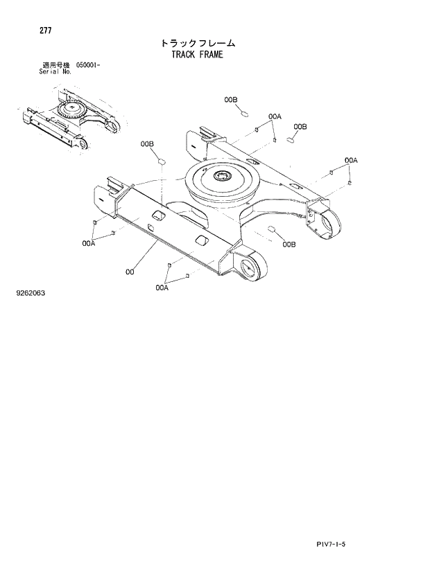 Схема запчастей Hitachi ZX350LC-3 - 277 TRACK FRAME. 02 UNDERCARRIAGE