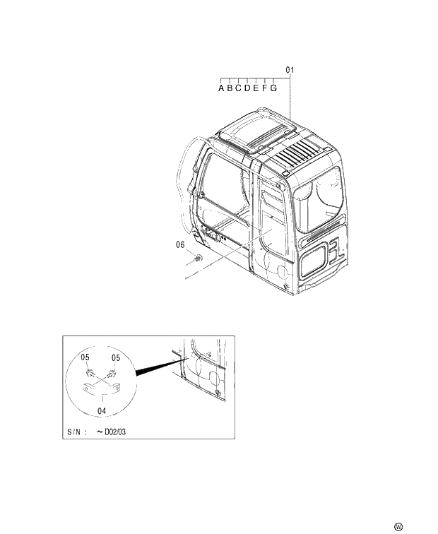 Схема запчастей Hitachi ZX450H - 012 CAB 450,MT (010001-). 01 UPPERSTRUCTURE