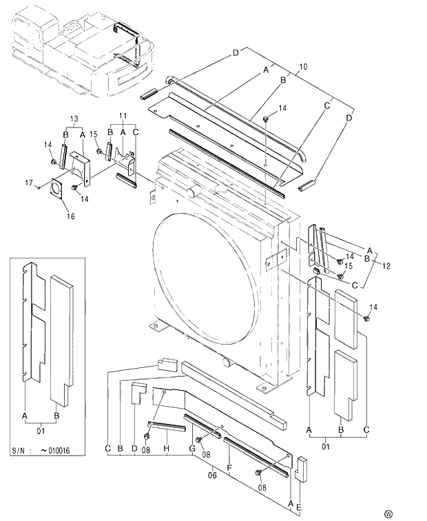 Схема запчастей Hitachi ZX450LCH - 070 COVER (4-2) 450,H,MT,MTH (010001-). 01 UPPERSTRUCTURE