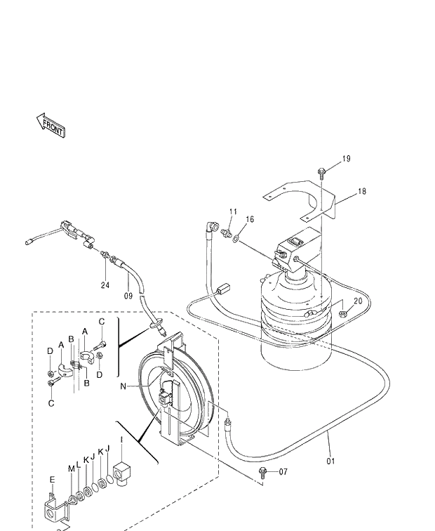 Схема запчастей Hitachi ZX480MT - 132 LUBRICATOR PARTS (450,H,MT,MTH 010001-460 050001-). 01 UPPERSTRUCTURE