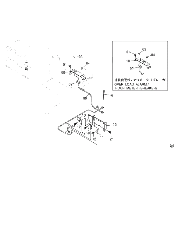Схема запчастей Hitachi ZX450LC - 145 OVER LOAD ALARM (1) (450,H,MT,MTH 010001-460 050001-). 01 UPPERSTRUCTURE