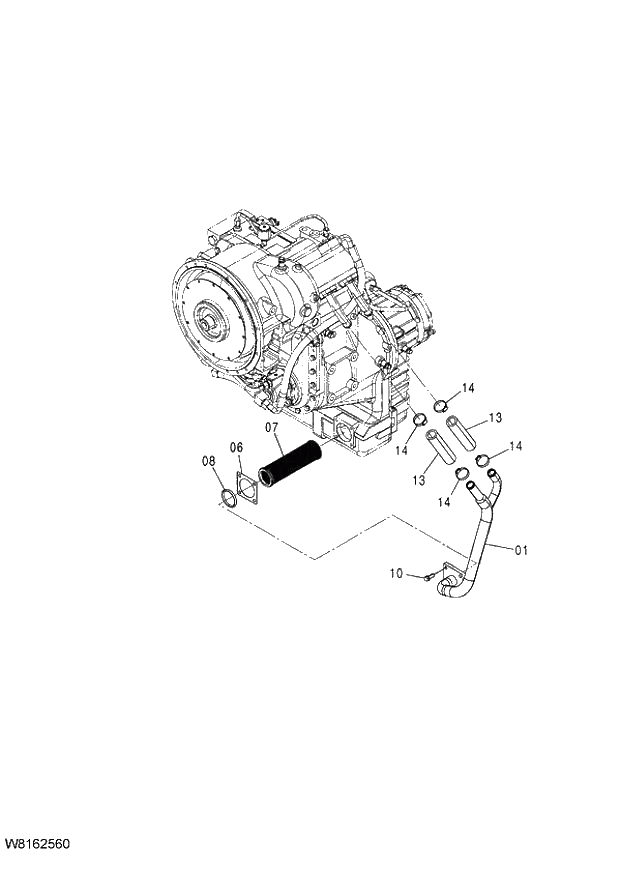 Схема запчастей Hitachi ZW220 - 281_TRANSMISSION (2_22) 6CG,HCG,HEG (005101-009999). 05 POWER TRAIN