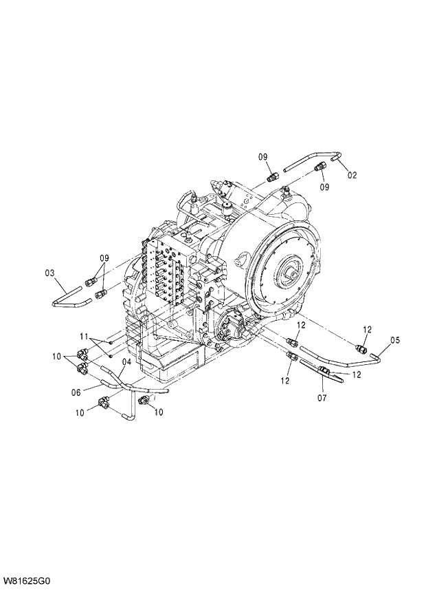 Схема запчастей Hitachi ZW220 - 291_TRANSMISSION (12_22) 6CG,HCG,HEG (005101-009999). 05 POWER TRAIN