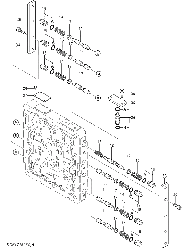 Схема запчастей Hitachi ZX330-5G - 014 VALVE;SHUTTLE (5-5) 03 VALVE