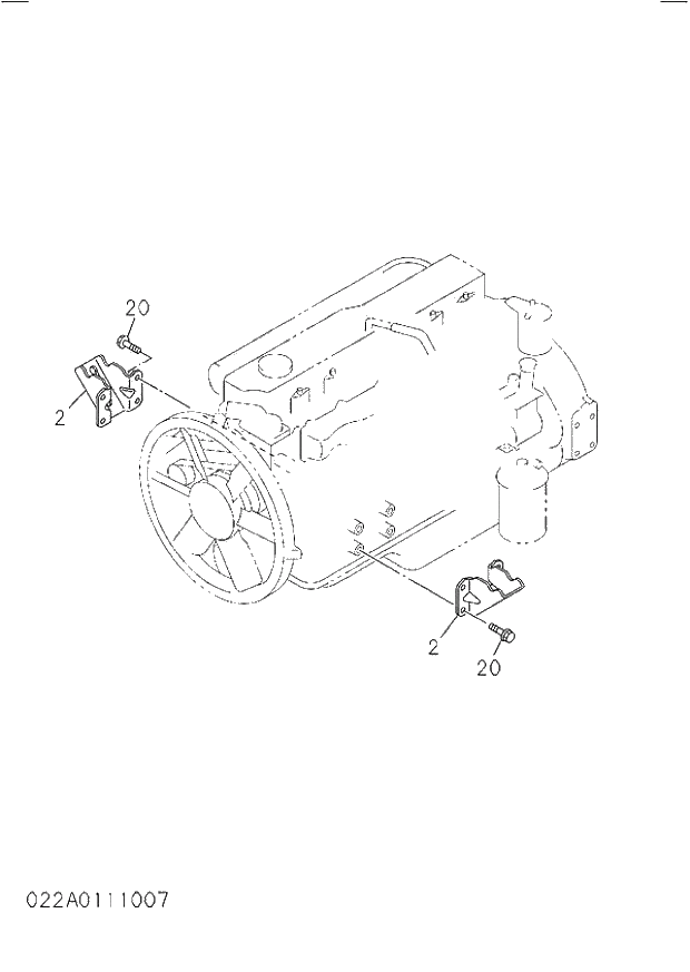 Схема запчастей Hitachi ZW250 - 022_ENGINE MOUNTING. 6HK1-XYWT04 DIESEL ENGINE 6HK1 PARTS CATALOG