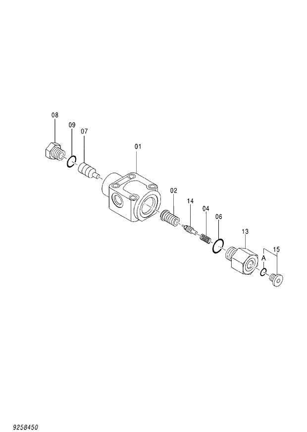 Схема запчастей Hitachi ZX140W-3 - 427 VALVE CHECK ( CEB CED 002001-,005001- CEA 020001-,050001-). 05 CYLINDER