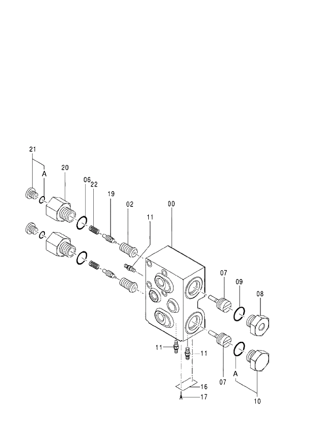 Схема запчастей Hitachi ZX140W-3 - 435 VALVE CHECK ( CEB CED 002001-,005001- CEA 020001-,050001-). 05 CYLINDER