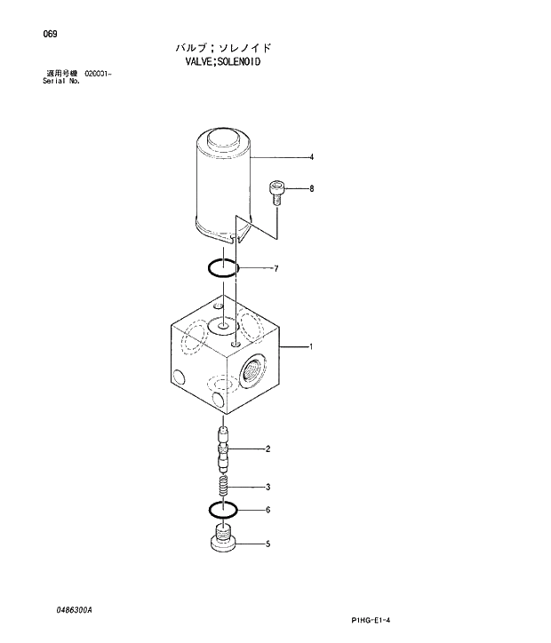 Схема запчастей Hitachi ZX280LCN - 069 VALVE;SOLENOID. VALVE