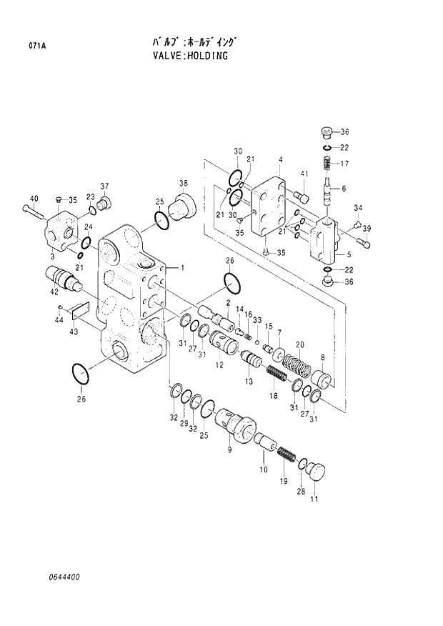 Схема запчастей Hitachi EX200-3 - 071 HOLDING VALVE. 03VALVE