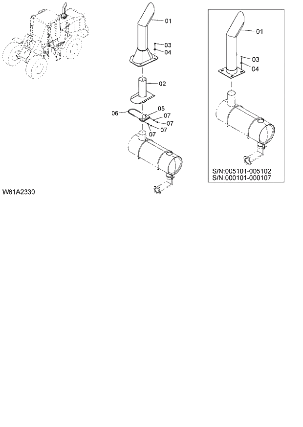 Схема запчастей Hitachi ZW250 - 020_INLET,EXHAUST DEVICE(2) (000101-004999, 005101-). 01 ENGINE