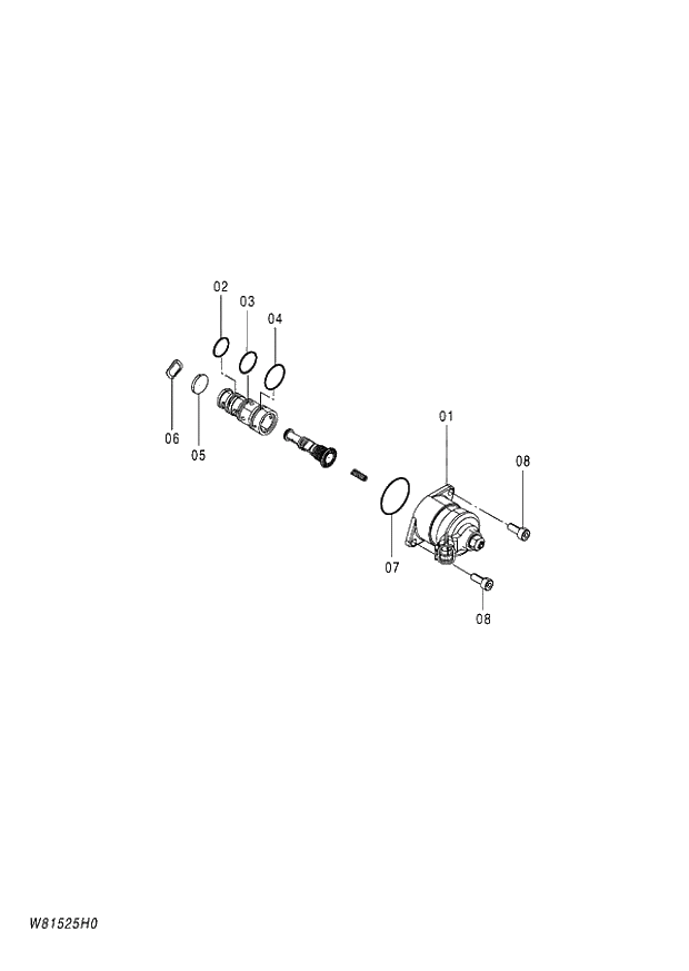 Схема запчастей Hitachi ZW180 - 287 VALVE SOL. (000101-004999, 005101-). 05 POWER TRAIN