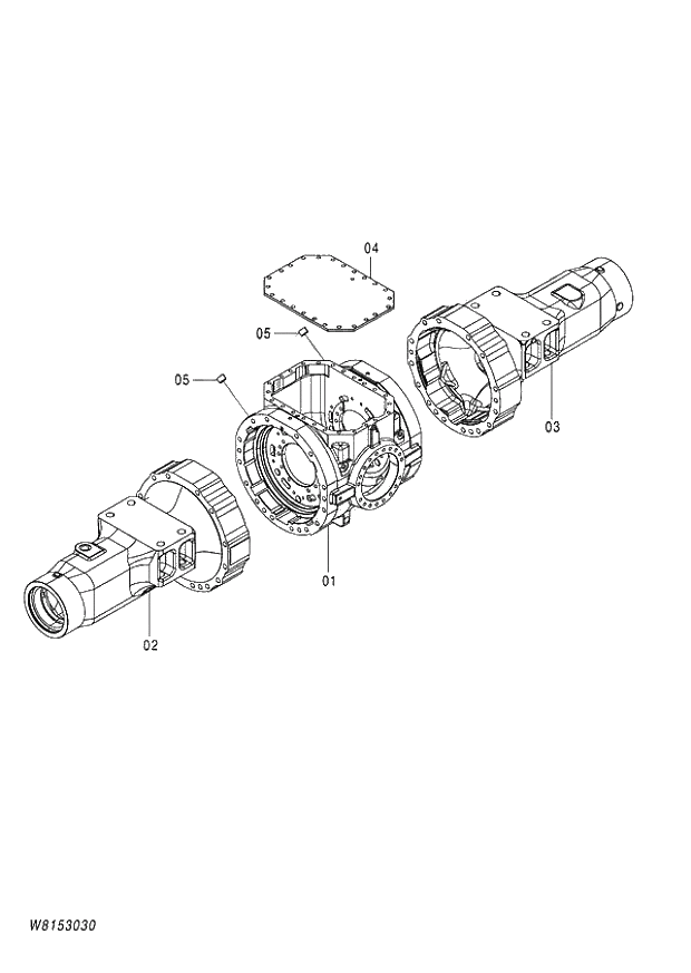 Схема запчастей Hitachi ZW180 - 292 AXLE ASSY (F) (LSD) (1-5) (000101-004999, 005101-). 05 POWER TRAIN