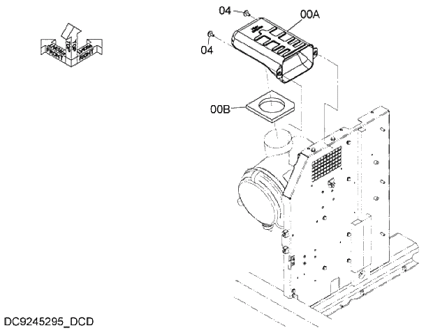 Схема запчастей Hitachi ZX280-5G - 011 AIR CLEANER PARTS 02 ENGINE