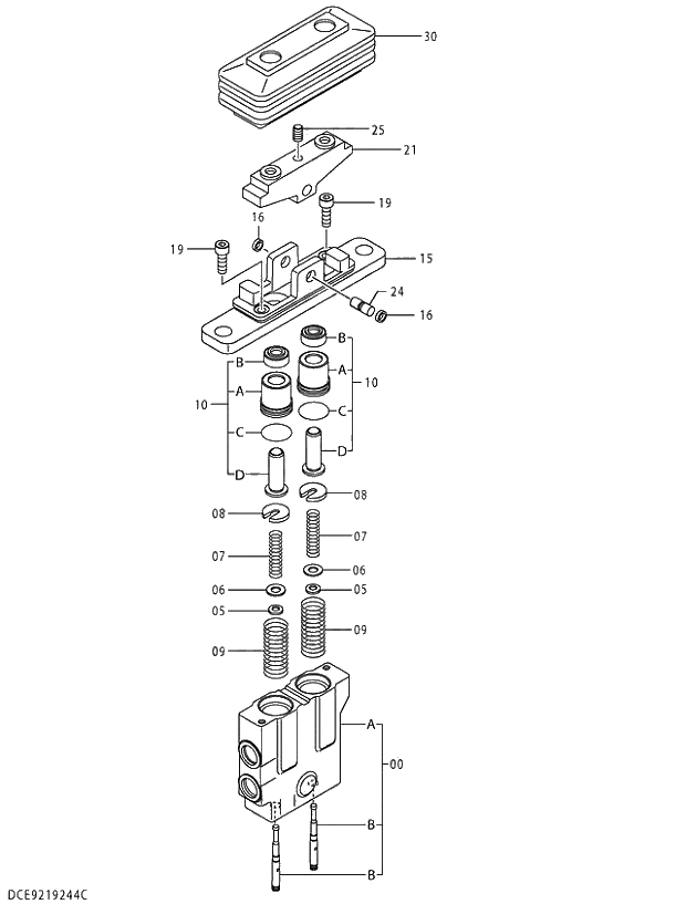 Схема запчастей Hitachi ZX520LCR-3 - 025 VALVE;PILOT (020001-). 03 VALVE