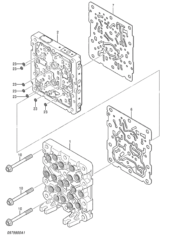 Схема запчастей Hitachi ZX520LCH-3 - 033 VALVE;SHUTTLE (1_5) (450,470H,470R 020001-023010 NA 020001-023106 500LC,520LCH,520LCR 020001-020398). 03 VALVE