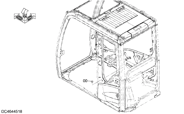 Схема запчастей Hitachi ZX210LCK-5G - 055 WITHOUT ANCHOR BOLT PARTS 08 CAB