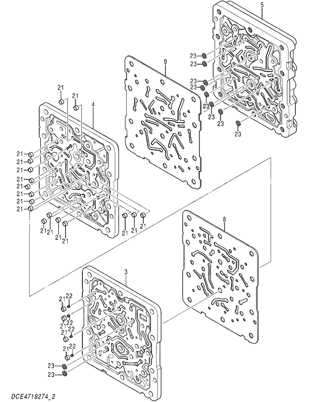 Схема запчастей Hitachi ZX200-5G - 011 VALVE;SHUTTLE (2-5) 03 VALVE