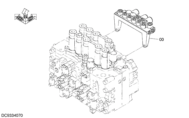 Схема запчастей Hitachi ZX210H-5G - 001 SOLENOID VALVE 06 HYDRAULIC PIPING (PILOT)