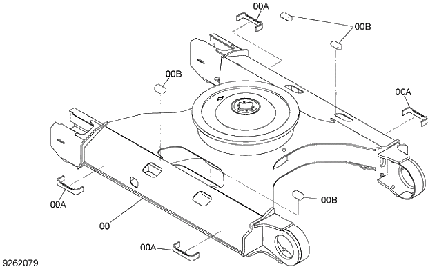 Схема запчастей Hitachi ZX250LCH-3G - 001 TRACK FRAME 02 UNDERCARRIAGE