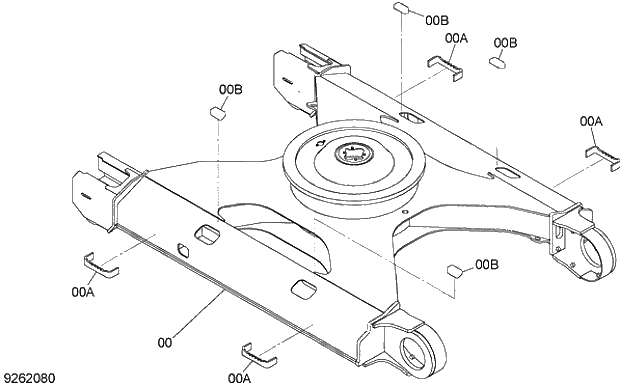 Схема запчастей Hitachi ZX250LCH-3G - 002 TRACK FRAME 02 UNDERCARRIAGE